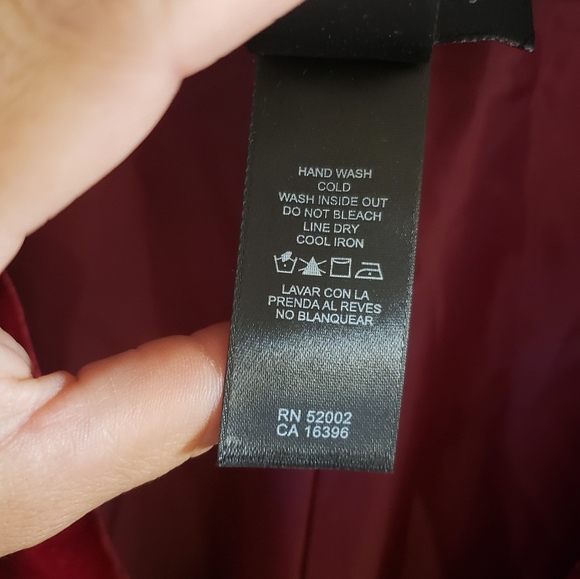 LIZ CLAIBORNE Women's Suede Suite Jacket Burgundy - Picture 4 of 12